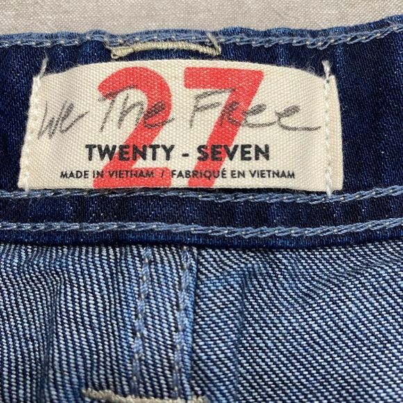 We The Free, Women's Wide Leg Pants, High Rise, Size 27 Dark Blue - Picture 12 of 14